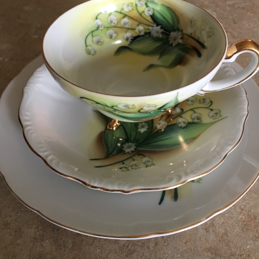 Norcrest Coffee Cup, Saucer and Dessert Plate